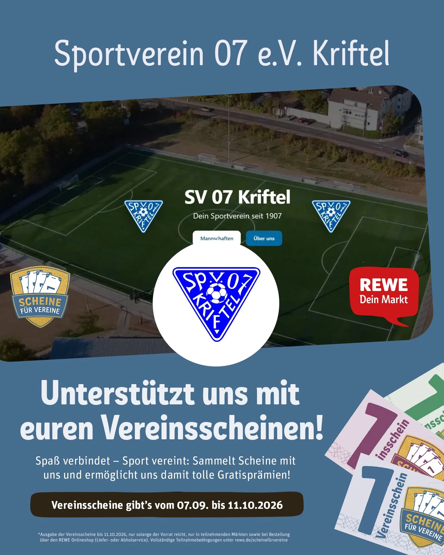 Wir machen mit bei REWE - Scheine für Vereine